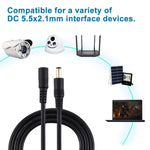 5.5 x 2.1mm メスからオス DC電源延長ケーブル、1m、1.5m、3m、5m、10m
