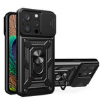 スライディングカメラカバー設計 TPU+PCスマホケース、iPhone 16 Pro用、iPhone 16 Plus用、iPhone 16用、iPhone 15 Pro用