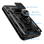 スライディングカメラカバー設計 TPU+PCスマホケース、iPhone 16 Pro用、iPhone 16 Plus用、iPhone 16用、iPhone 15 Pro用