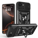 スライディングカメラカバー設計 TPU+PCスマホケース、iPhone 17e / 16e用、iPhone 17 Pro Max用、iPhone 17 Pro用、iPhone 17用、iPhone Air用、iPhone 16 Pro Max用