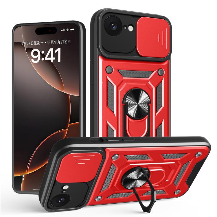 スライディングカメラカバー設計 TPU+PCスマホケース、iPhone 17e / 16e用、iPhone 17 Pro Max用、iPhone 17 Pro用、iPhone 17用、iPhone Air用、iPhone 16 Pro Max用