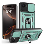 スライディングカメラカバー設計 TPU+PCスマホケース、iPhone 17e / 16e用、iPhone 17 Pro Max用、iPhone 17 Pro用、iPhone 17用、iPhone Air用、iPhone 16 Pro Max用