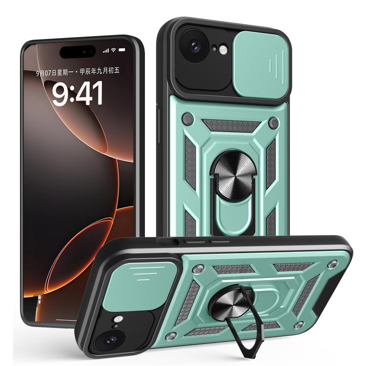 スライディングカメラカバー設計 TPU+PCスマホケース、iPhone 17e / 16e用、iPhone 17 Pro Max用、iPhone 17 Pro用、iPhone 17用、iPhone Air用、iPhone 16 Pro Max用