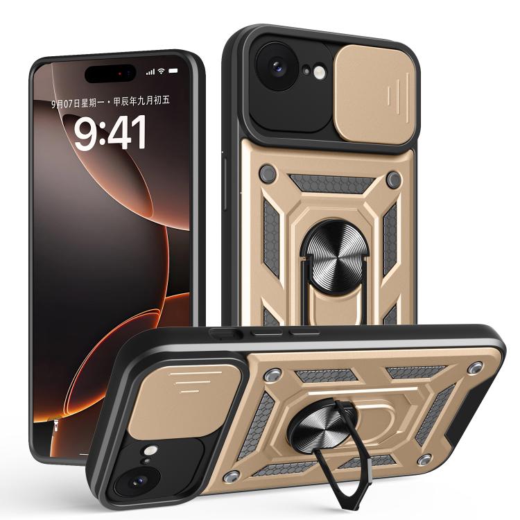 スライディングカメラカバー設計 TPU+PCスマホケース、iPhone 17e / 16e用、iPhone 17 Pro Max用、iPhone 17 Pro用、iPhone 17用、iPhone Air用、iPhone 16 Pro Max用
