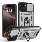 スライディングカメラカバー設計 TPU+PCスマホケース、iPhone 17e / 16e用、iPhone 17 Pro Max用、iPhone 17 Pro用、iPhone 17用、iPhone Air用、iPhone 16 Pro Max用