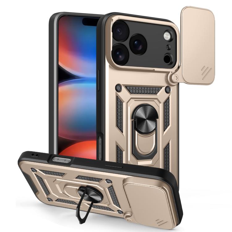 スライディングカメラカバー設計 TPU+PCスマホケース、iPhone 17e / 16e用、iPhone 17 Pro Max用、iPhone 17 Pro用、iPhone 17用、iPhone Air用、iPhone 16 Pro Max用