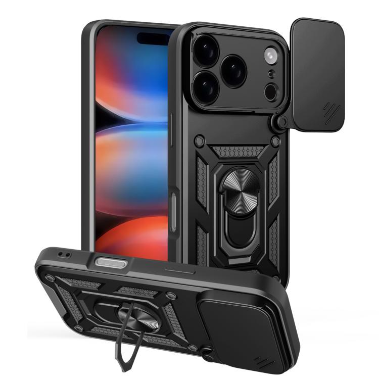 スライディングカメラカバー設計 TPU+PCスマホケース、iPhone 17e / 16e用、iPhone 17 Pro Max用、iPhone 17 Pro用、iPhone 17用、iPhone Air用、iPhone 16 Pro Max用