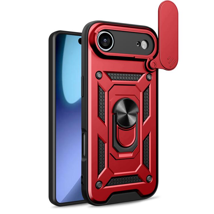 スライディングカメラカバー設計 TPU+PCスマホケース、iPhone 17e / 16e用、iPhone 17 Pro Max用、iPhone 17 Pro用、iPhone 17用、iPhone Air用、iPhone 16 Pro Max用