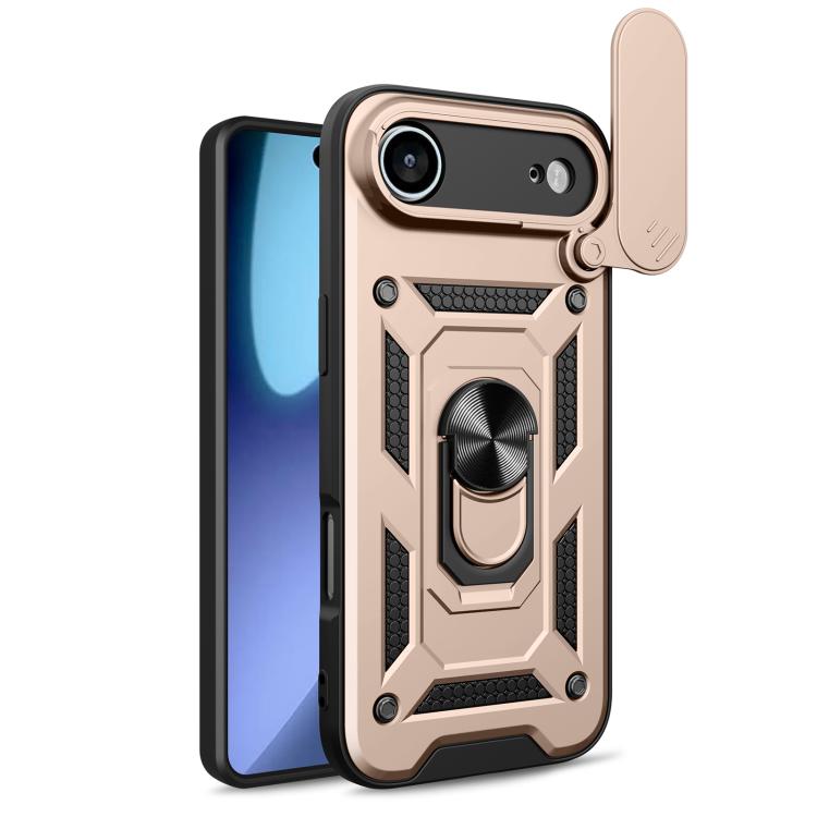 スライディングカメラカバー設計 TPU+PCスマホケース、iPhone 17e / 16e用、iPhone 17 Pro Max用、iPhone 17 Pro用、iPhone 17用、iPhone Air用、iPhone 16 Pro Max用
