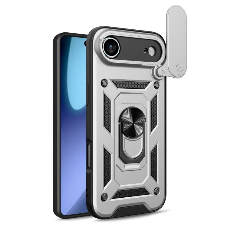 スライディングカメラカバー設計 TPU+PCスマホケース、iPhone 17e / 16e用、iPhone 17 Pro Max用、iPhone 17 Pro用、iPhone 17用、iPhone Air用、iPhone 16 Pro Max用