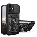 スライディングカメラカバー設計 TPU+PCスマホケース、iPhone 17e / 16e用、iPhone 17 Pro Max用、iPhone 17 Pro用、iPhone 17用、iPhone Air用、iPhone 16 Pro Max用