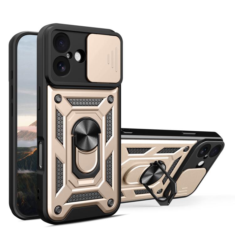 スライディングカメラカバー設計 TPU+PCスマホケース、iPhone 17e / 16e用、iPhone 17 Pro Max用、iPhone 17 Pro用、iPhone 17用、iPhone Air用、iPhone 16 Pro Max用