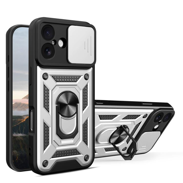 スライディングカメラカバー設計 TPU+PCスマホケース、iPhone 17e / 16e用、iPhone 17 Pro Max用、iPhone 17 Pro用、iPhone 17用、iPhone Air用、iPhone 16 Pro Max用