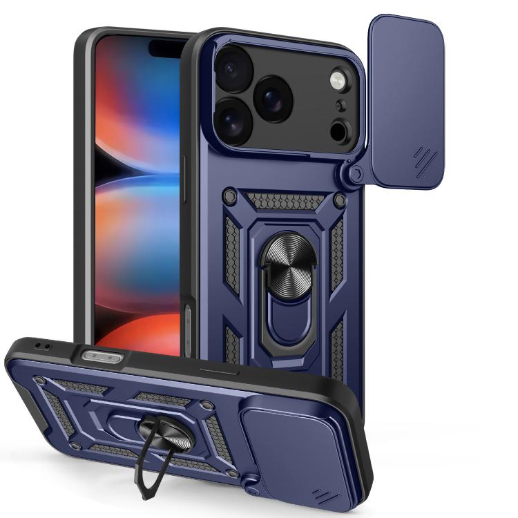 スライディングカメラカバー設計 TPU+PCスマホケース、iPhone 17e / 16e用、iPhone 17 Pro Max用、iPhone 17 Pro用、iPhone 17用、iPhone Air用、iPhone 16 Pro Max用