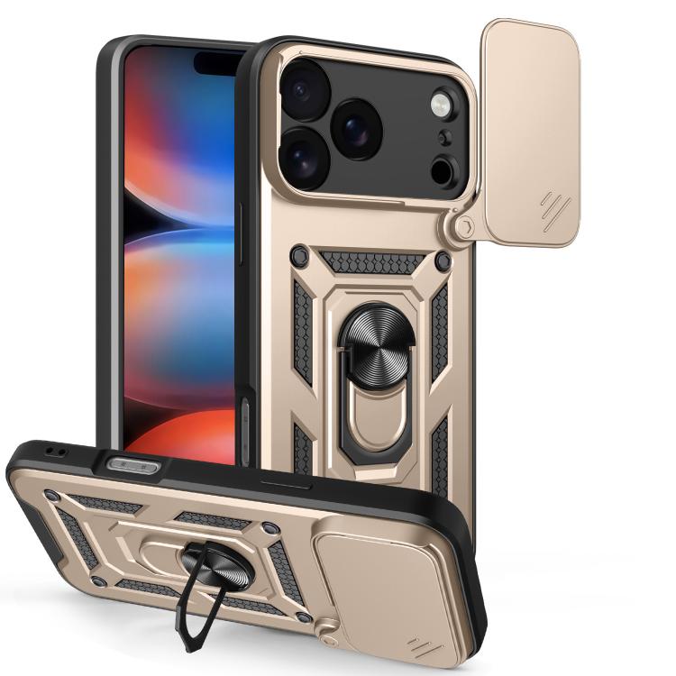 スライディングカメラカバー設計 TPU+PCスマホケース、iPhone 17e / 16e用、iPhone 17 Pro Max用、iPhone 17 Pro用、iPhone 17用、iPhone Air用、iPhone 16 Pro Max用