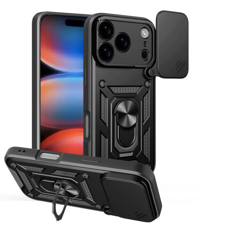 スライディングカメラカバー設計 TPU+PCスマホケース、iPhone 17e / 16e用、iPhone 17 Pro Max用、iPhone 17 Pro用、iPhone 17用、iPhone Air用、iPhone 16 Pro Max用