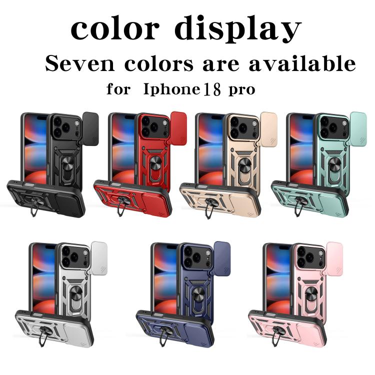スライディングカメラカバー設計 TPU+PCスマホケース、iPhone 17e / 16e用、iPhone 17 Pro Max用、iPhone 17 Pro用、iPhone 17用、iPhone Air用、iPhone 16 Pro Max用