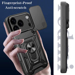 スライディングカメラカバー設計 TPU+PCスマホケース、iPhone 17e / 16e用、iPhone 17 Pro Max用、iPhone 17 Pro用、iPhone 17用、iPhone Air用、iPhone 16 Pro Max用