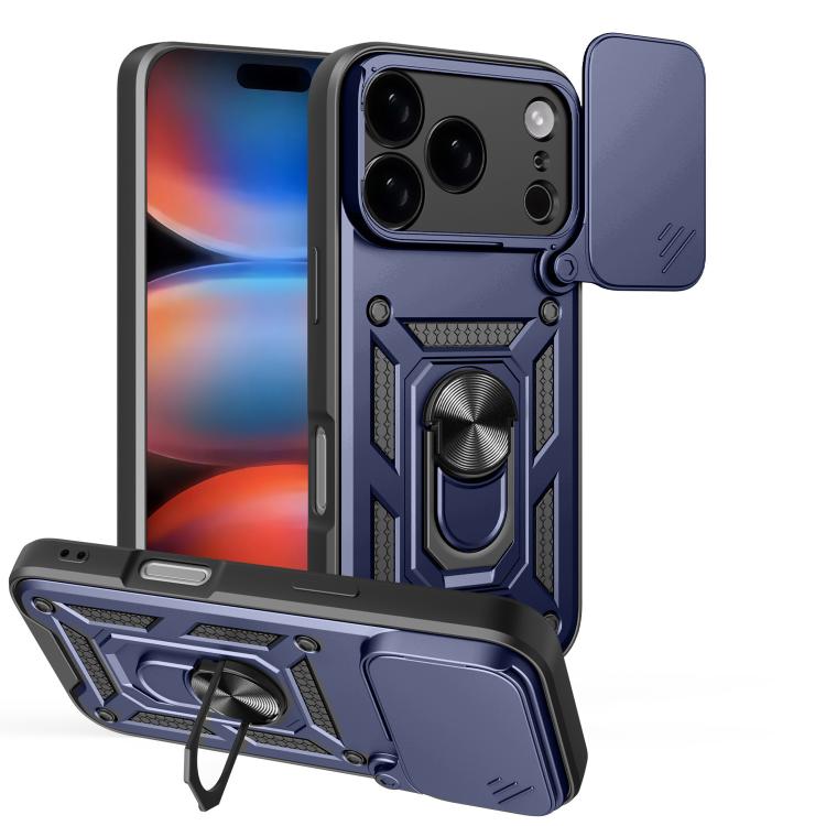 スライディングカメラカバー設計 TPU+PCスマホケース、iPhone 17e / 16e用、iPhone 17 Pro Max用、iPhone 17 Pro用、iPhone 17用、iPhone Air用、iPhone 16 Pro Max用