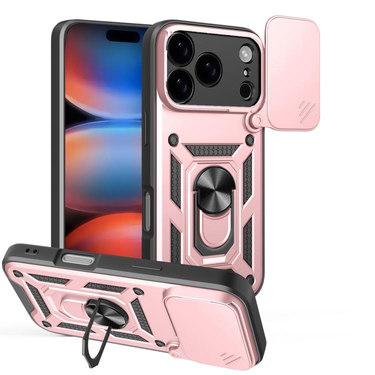 スライディングカメラカバー設計 TPU+PCスマホケース、iPhone 17e / 16e用、iPhone 17 Pro Max用、iPhone 17 Pro用、iPhone 17用、iPhone Air用、iPhone 16 Pro Max用