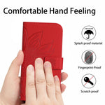 Skin Feel ひまわり型エンボス加工 フリップレザーケース ストラップ付き、iPhone 17e / 16e用、iPhone 17 Pro Max用、iPhone 17 Pro用、iPhone 17用