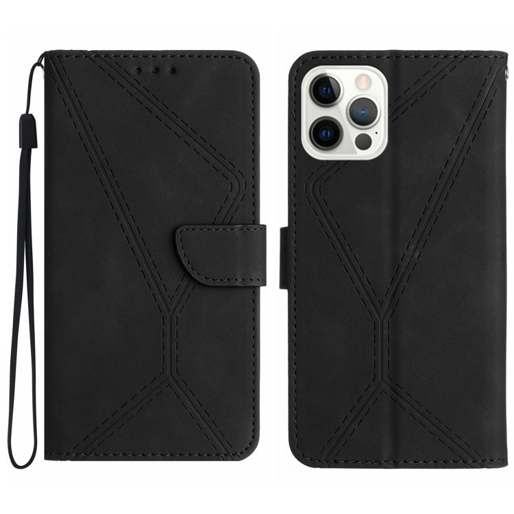 ステッチエンボスレザー製スマホケース、iPhone 17e / 16e用、iPhone 17 Pro Max用、iPhone 17 Pro用、iPhone 17用、iPhone Air用、iPhone 16 Pro Max用、iPhone 16 Pro用、iPhone 16 Plus用