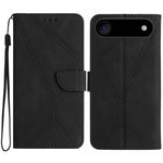ステッチエンボスレザー製スマホケース、iPhone 17e / 16e用、iPhone 17 Pro Max用、iPhone 17 Pro用、iPhone 17用、iPhone Air用、iPhone 16 Pro Max用、iPhone 16 Pro用、iPhone 16 Plus用