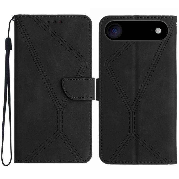 ステッチエンボスレザー製スマホケース、iPhone 17e / 16e用、iPhone 17 Pro Max用、iPhone 17 Pro用、iPhone 17用、iPhone Air用、iPhone 16 Pro Max用、iPhone 16 Pro用、iPhone 16 Plus用