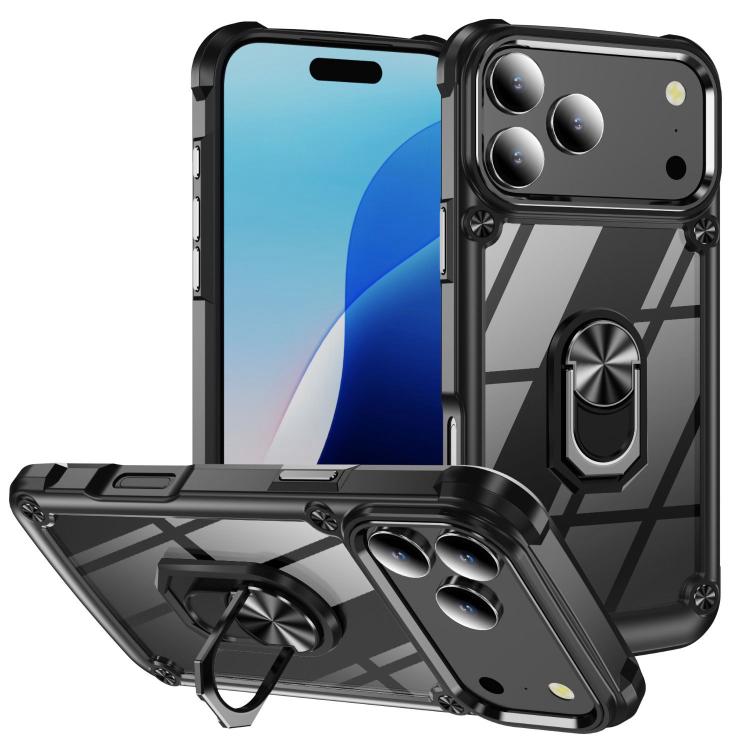 TPU + PCレンズ保護リングホルダー付きiPhoneケース、iPhone 17e / 16e用、iPhone 17 Pro Max用、iPhone 17用、iPhone Air用、iPhone 16 Pro Max用、iPhone 16 Pro用、iPhone 16 Plus用、iPhone 16用、iPhone 15 Pro Max用