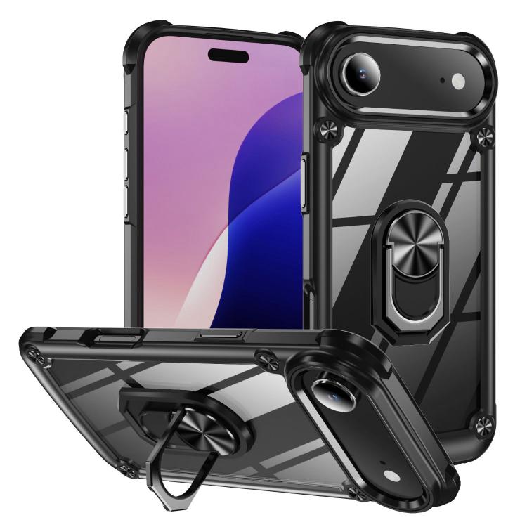 TPU + PCレンズ保護リングホルダー付きiPhoneケース、iPhone 17e / 16e用、iPhone 17 Pro Max用、iPhone 17用、iPhone Air用、iPhone 16 Pro Max用、iPhone 16 Pro用、iPhone 16 Plus用、iPhone 16用、iPhone 15 Pro Max用