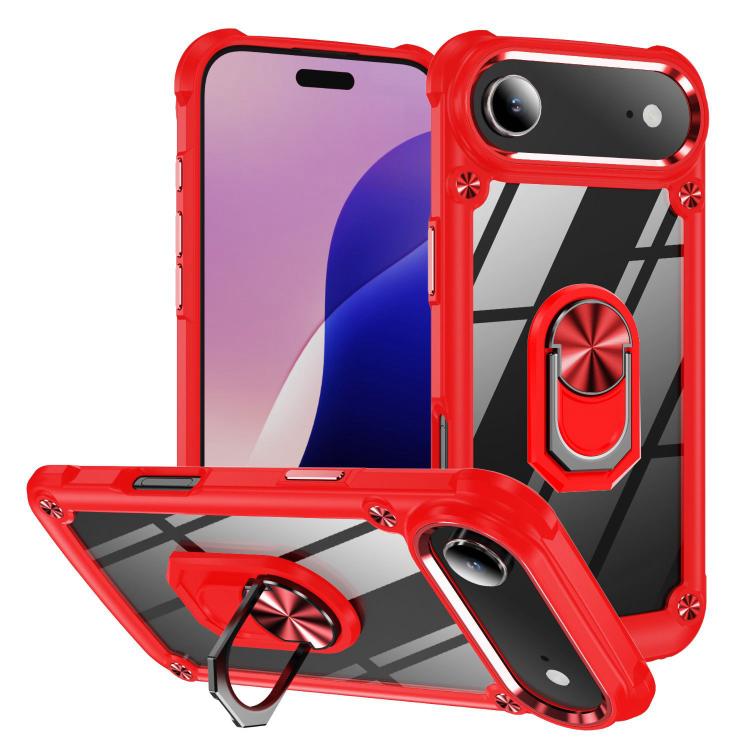 TPU + PCレンズ保護リングホルダー付きiPhoneケース、iPhone 17e / 16e用、iPhone 17 Pro Max用、iPhone 17用、iPhone Air用、iPhone 16 Pro Max用、iPhone 16 Pro用、iPhone 16 Plus用、iPhone 16用、iPhone 15 Pro Max用