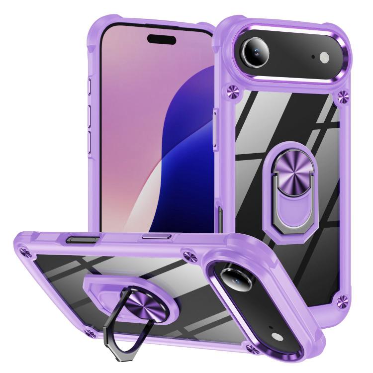 TPU + PCレンズ保護リングホルダー付きiPhoneケース、iPhone 17e / 16e用、iPhone 17 Pro Max用、iPhone 17用、iPhone Air用、iPhone 16 Pro Max用、iPhone 16 Pro用、iPhone 16 Plus用、iPhone 16用、iPhone 15 Pro Max用