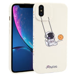 Astronaut Swinging Pattern TPU Phone Case, For iPhone XS / X, For iPhone XR, For iPhone XS Max, For iPhone 8 Plus / 7 Plus