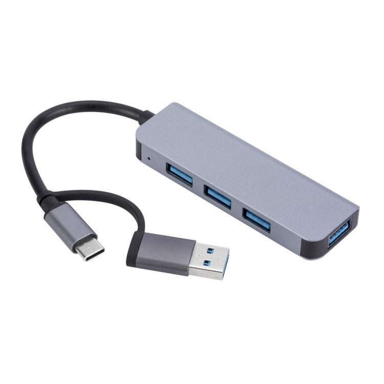 2301 4-in-1 USB+USB-C/Type-CからUSB多機能ドッキングステーションHUBアダプター、2301