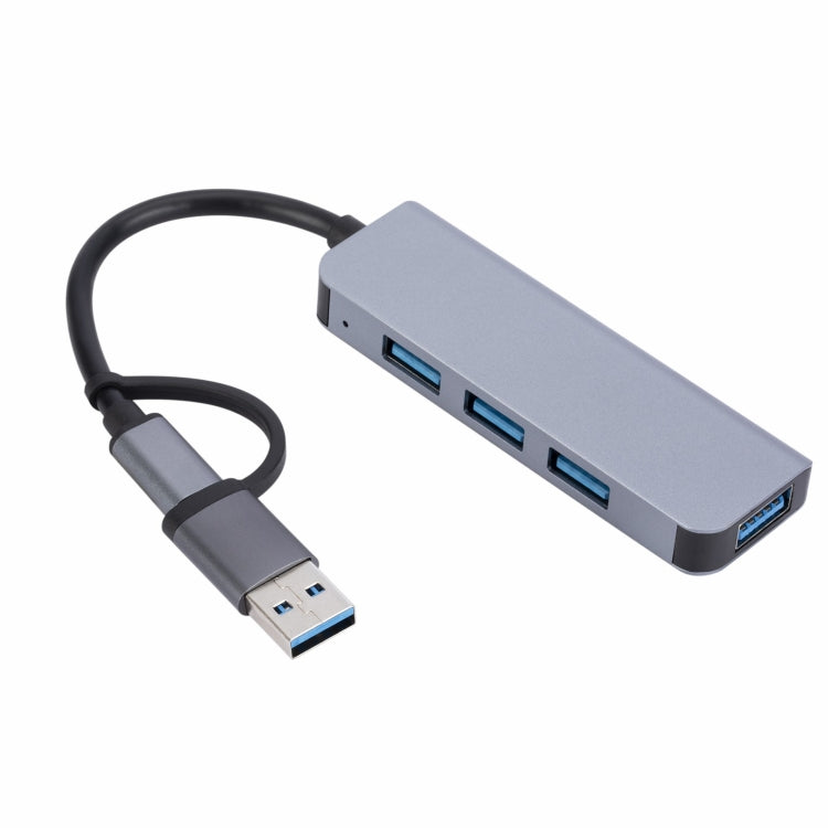 2301 4-in-1 USB+USB-C/Type-CからUSB多機能ドッキングステーションHUBアダプター、2301