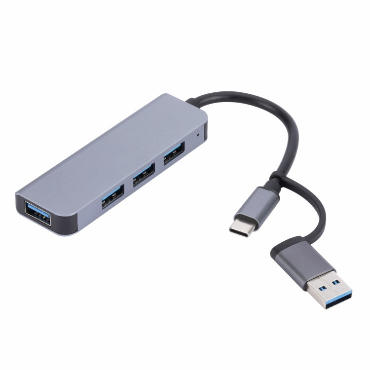 2301 4-in-1 USB+USB-C/Type-CからUSB多機能ドッキングステーションHUBアダプター、2301