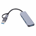 2301 4-in-1 USB+USB-C/Type-CからUSB多機能ドッキングステーションHUBアダプター、2301