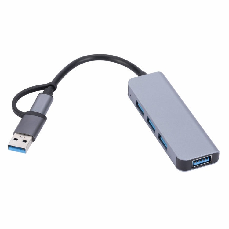 2301 4-in-1 USB+USB-C/Type-CからUSB多機能ドッキングステーションHUBアダプター、2301
