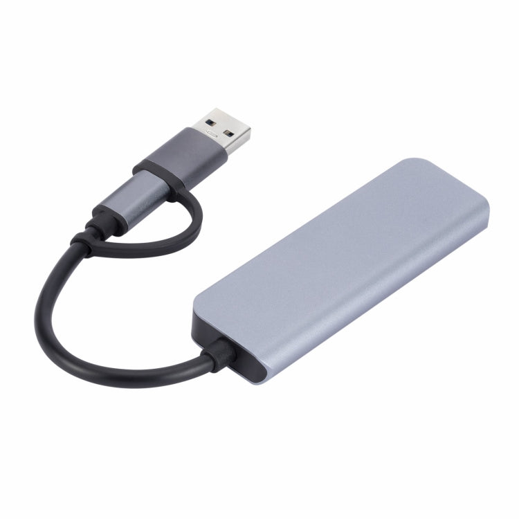 2301 4-in-1 USB+USB-C/Type-CからUSB多機能ドッキングステーションHUBアダプター、2301
