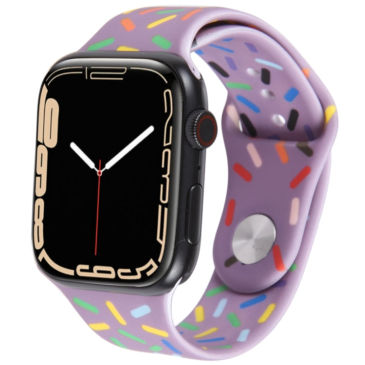 レインボー・レインドロップシリコンウォッチバンド、Apple Watch SE 2022 44mm用、Apple Watch 9 41mm用、Apple Watch 7 41mm用、Apple Watch 7 45mm用