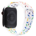 レインボードロップシリコンウォッチバンド Apple Watch 3 38mm用、Apple Watch 3 42mm用、Apple Watch 2 42mm用、Apple Watch 2 38mm用