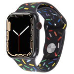 レインボードロップシリコンウォッチバンド Apple Watch 3 38mm用、Apple Watch 3 42mm用、Apple Watch 2 42mm用、Apple Watch 2 38mm用