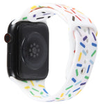 レインボーレインドロップ シリコンウォッチバンド、Apple Watch 42mm用、Apple Watch 38mm用