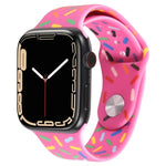 レインボーレインドロップ シリコンウォッチバンド、Apple Watch 42mm用、Apple Watch 38mm用