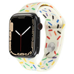 レインボーレインドロップ シリコンウォッチバンド、Apple Watch 42mm用、Apple Watch 38mm用