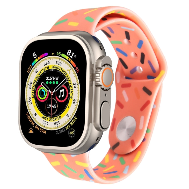 Rainbow Raindrops Silicone Watch Band, For Apple Watch Ultra 49mm, For Apple Watch SE 2023 44mm, For Apple Watch 8 41mm, For Apple Watch SE 2023 40mm