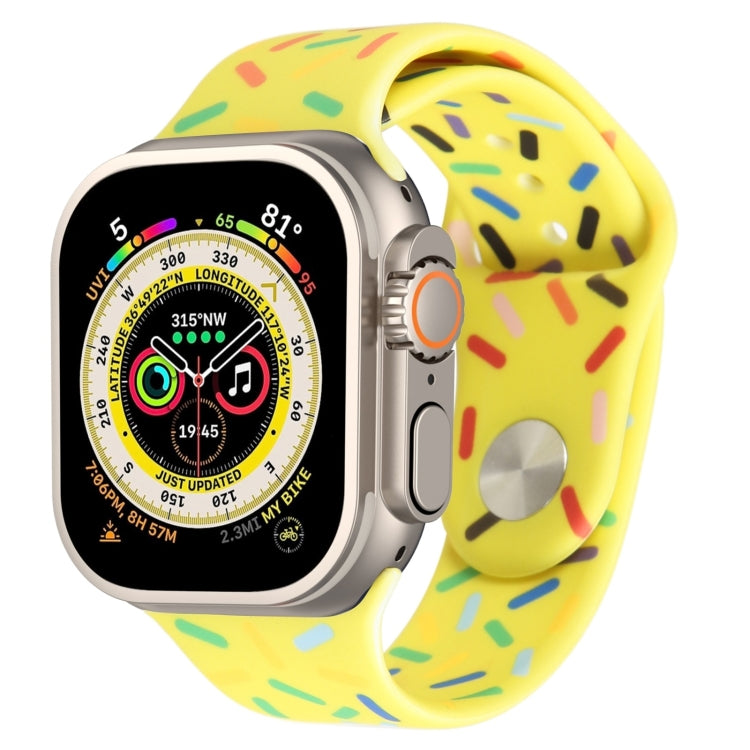 レインボー・レインドロップシリコンウォッチバンド、Apple Watch 8 45mm用、Apple Watch Ultra 2 49mm用、Apple Watch SE 2022 40mm用、Apple Watch 9 45mm用