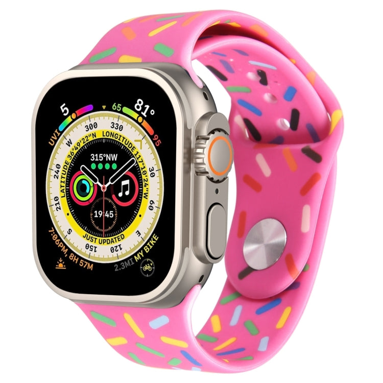 レインボー・レインドロップシリコンウォッチバンド、Apple Watch SE 2022 44mm用、Apple Watch 9 41mm用、Apple Watch 7 41mm用、Apple Watch 7 45mm用
