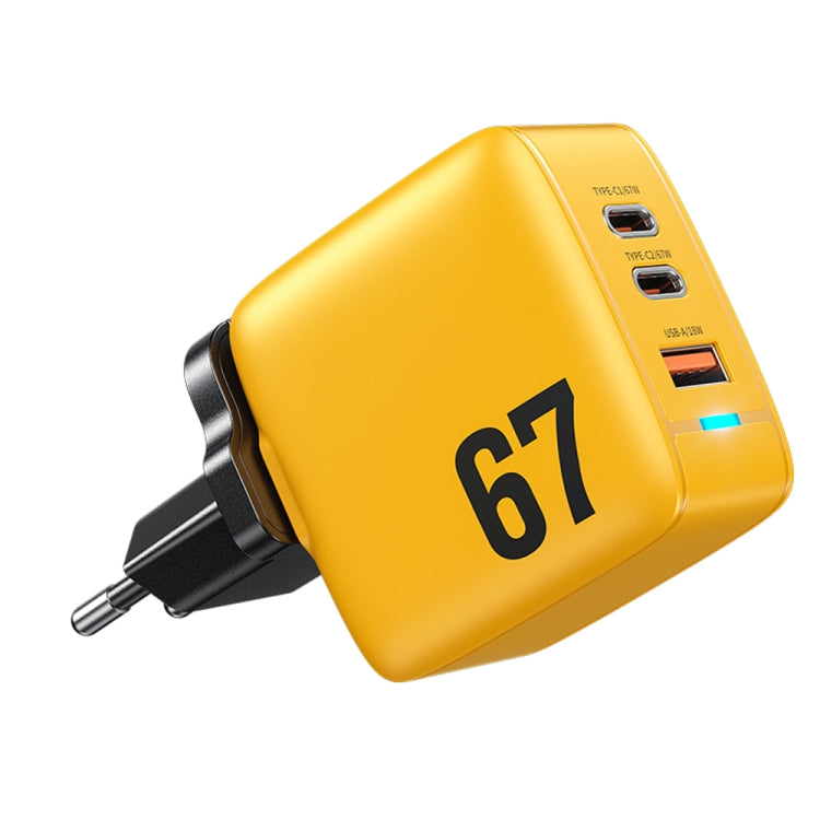 WK WP-U141 67W USB+ダブルUSB-C / Type-C GaN充電器、CNプラグ、USプラグ、EUプラグ、UKプラグ