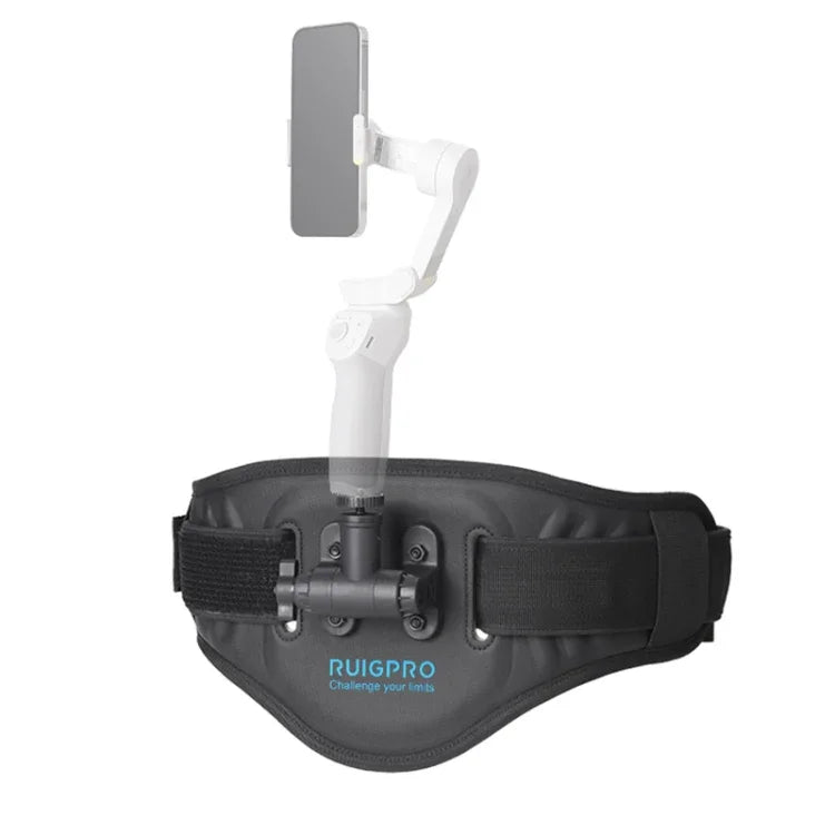 RUIGPRO 腰ベルトマウントストラップ、スマホジンバルスタビライザー用、アクションカメラアダプター付き、スマホクランプ付き、スマホクランプ＆自撮り棒付き、アダプター＆自撮り棒付き
